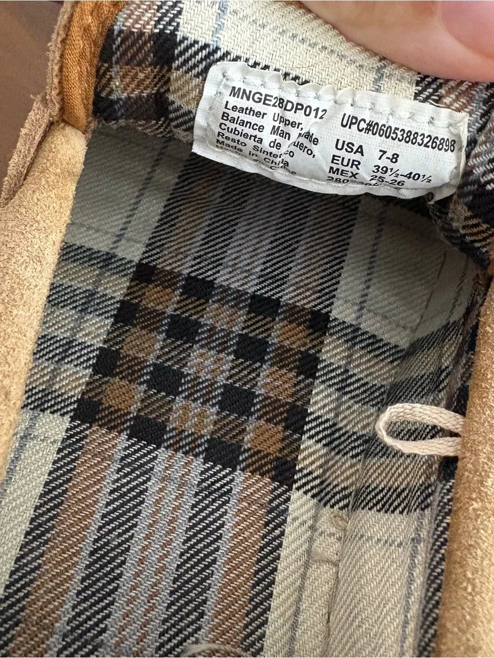 George Mens Slippers Beige Brown 7 8 Plaid Interior Fall Cozy